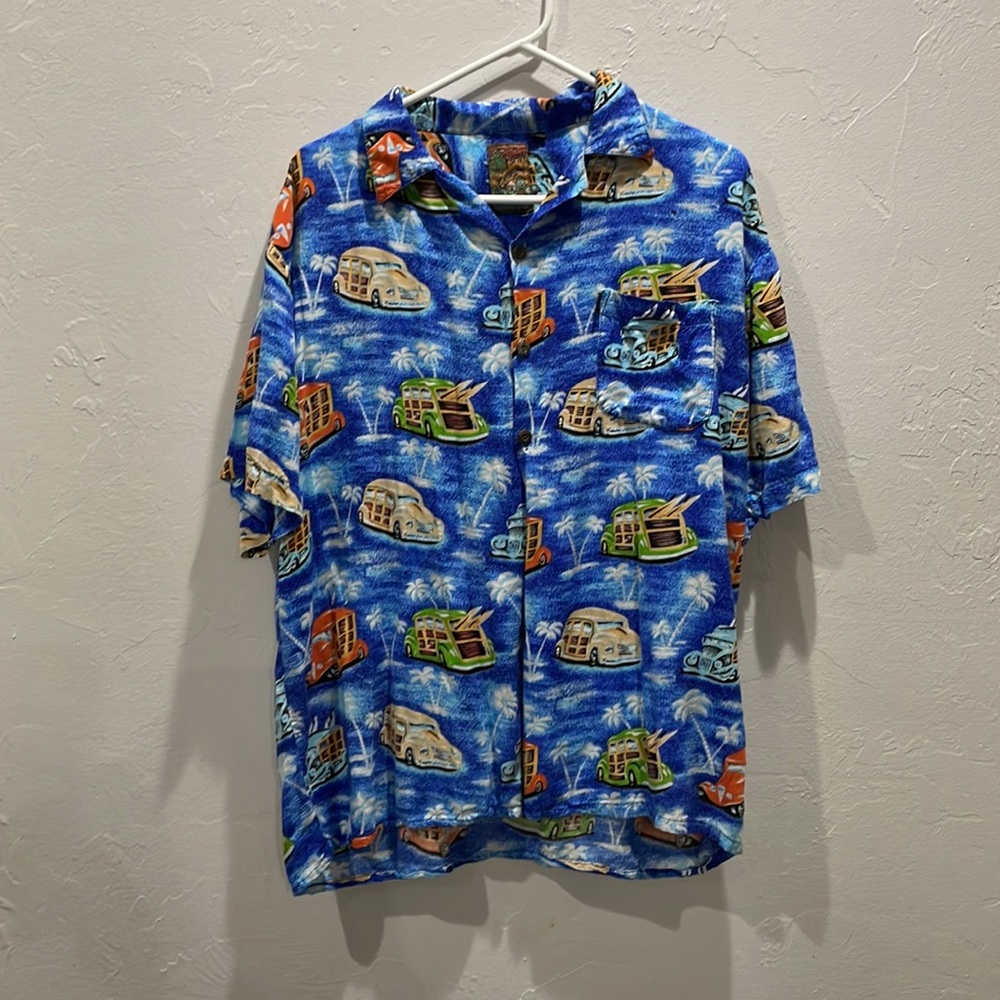 Vintage Pineapple Connection Hawaiian Men's Shirt L woody B
